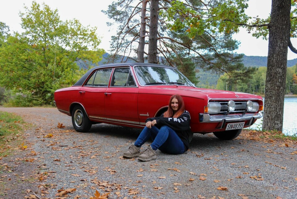 STILLE FØR STORMEN: Vanja Nygård startet sin mye mediatiserte biinteresse med denne Opel Commodore fra 1970. Commodore var en mer luksuriøst utstyrt variant av volummodellen Rekord.