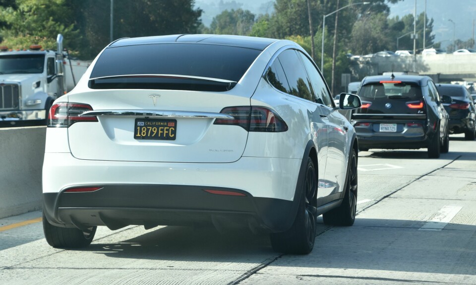 MEST BRUKT: Elbilmodellen som ruller flest kilometer i USA: Tesla Model X.