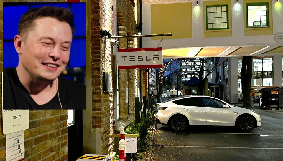 5,5 ÅR: Etter at Tesla-kunden fikk lovnader fra Elon Musk, ble bilen stående hos Tesla på Skøyen i Oslo i 5,5 år.