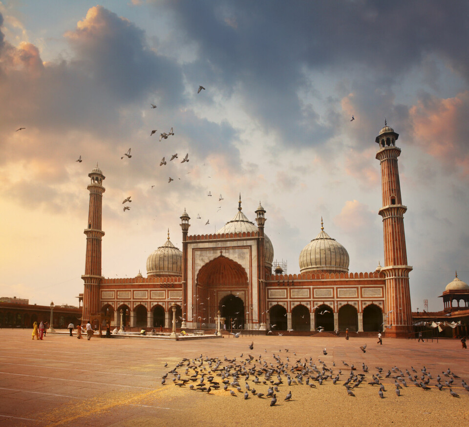 HELLIGDOM: Jama Masjid-moskeen i Dehli.
