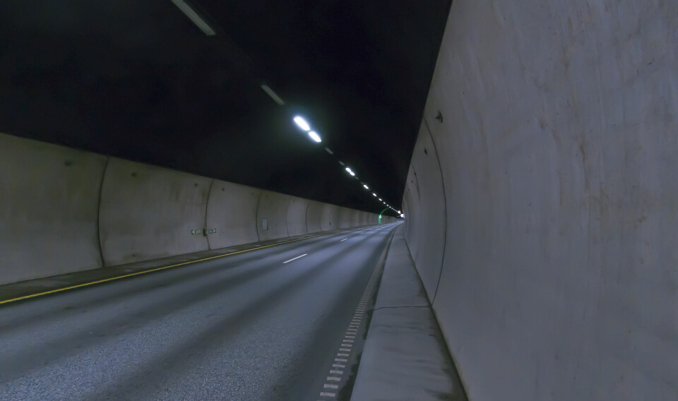 EKSTREM FART: Veistrekninger kan ha måleutstyr, selv om det ikke er fotobokser. Tunnelen på bildet er en illustrasjon og viser ikke Lyshorntunnelen.