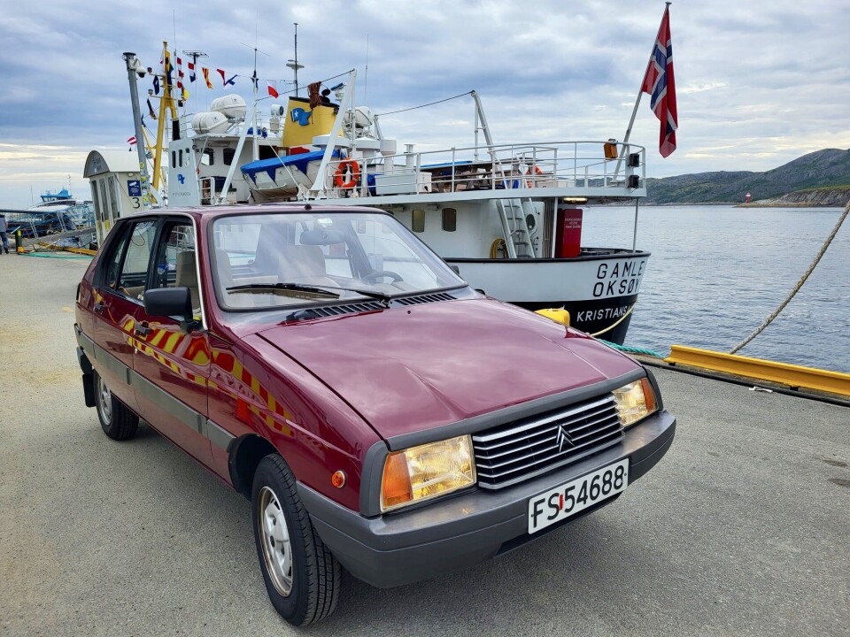 TRYNEFAKTOR: I starten synes Citroën Visa-eier Jarl Martinussen bilen var mer komfortabel enn pen. Foto: PRIVAT