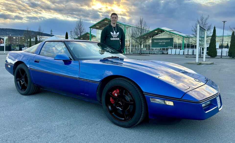 MUSKELBIL: Chevrolet Corvette var knapt i tankene til Markus Jørgensen, før han ved en tilfeldighet fikk bryne seg på muskelbunten.