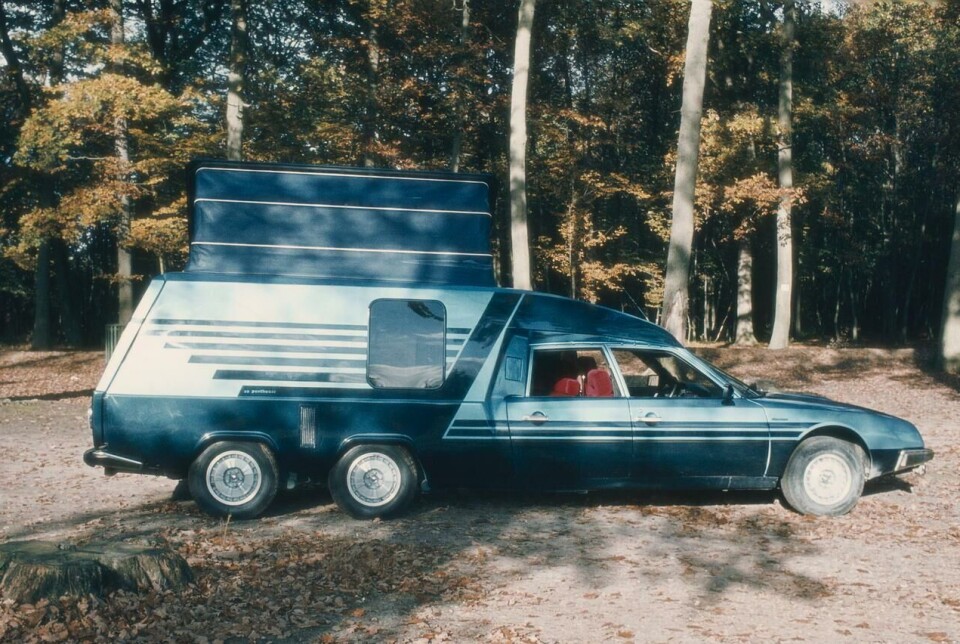 HJEM PÅ HJUL: Citroën CX GTi Penthouse var en maktdemonstrasjon i interiørmuligheter på bilutstillingen i Paris i 1980. Foto: TISSIER